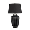 Lampe à poser Bexley noire et nickel poli, céramique