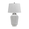 Lampe à poser Bexley blanche et nickel poli, céramique