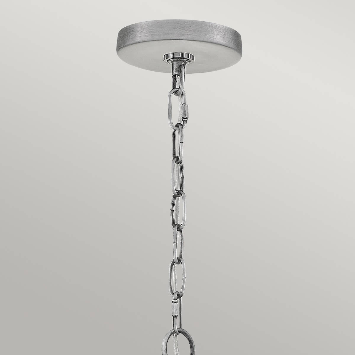 Suspension extérieure Booker aluminium et transparente, verre