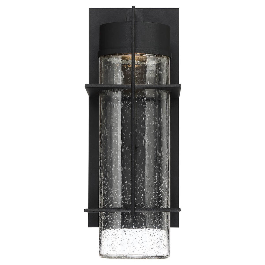 Applique extérieure Eames noire et transparente, verre, H 41 cm