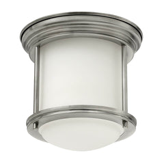 Plafonnier Hadrian nickel et blanc, verre