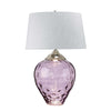Lampe à poser Samara nickel poli, verre, H 78,7 cm
