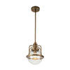 Suspension extérieure Triocent bois et laiton, verre