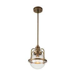 Suspension extérieure Triocent bois et laiton, verre