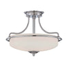 Plafonnier Griffin 3 lumières chromé, verre