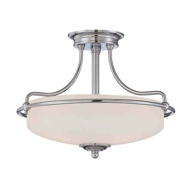 Plafonnier Griffin 3 lumières chromé, verre