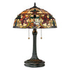 Lampe à poser Kami 2 lumières bronze, verre