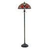 Lampadaire Larissa 2 lumières bronze, verre