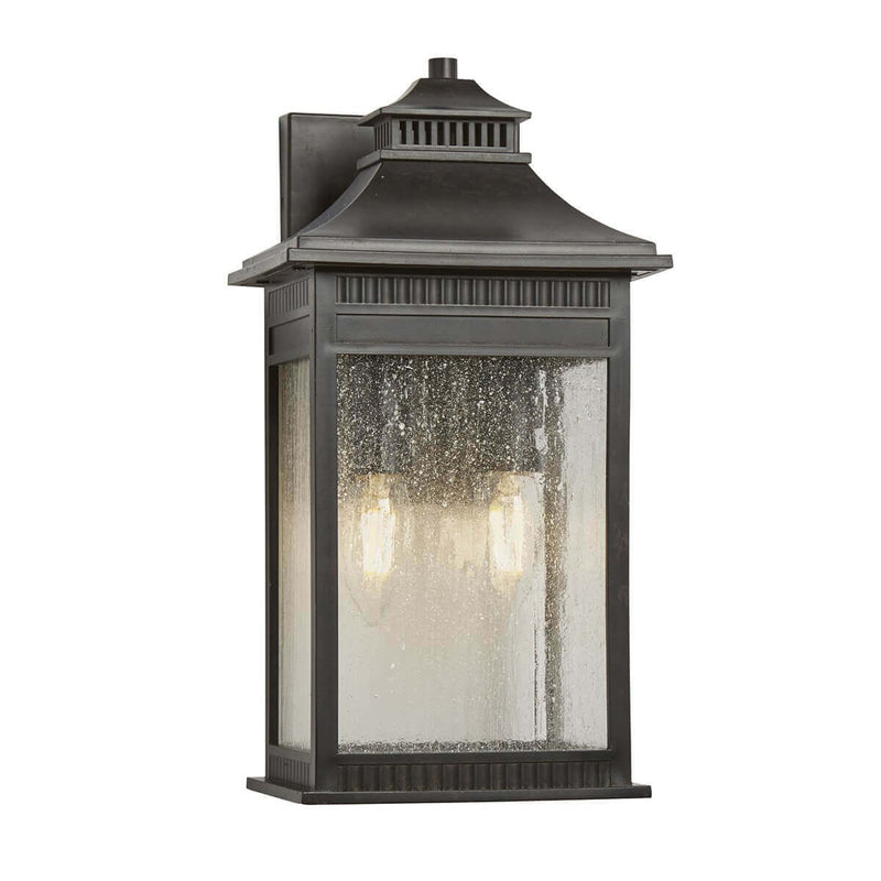 Applique extérieure Livingston 2 lumières bronze, tissu