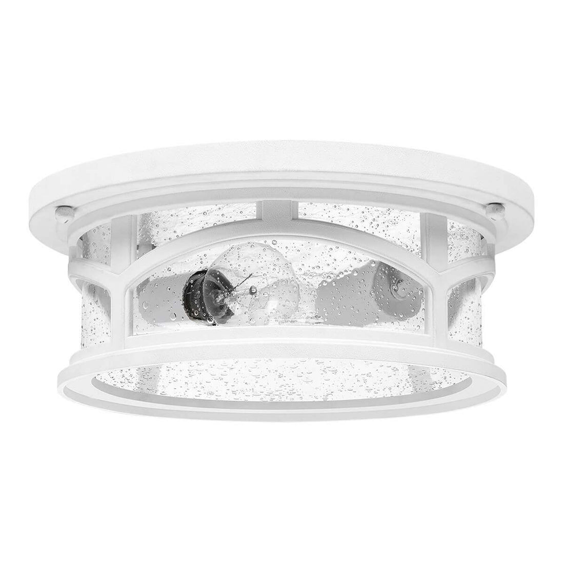 Plafonnier extérieur Marblehead 2 lumières blanc, verre