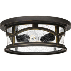 Plafonnier extérieur Marblehead 2 lumières bronze, verre