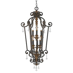 Lustre Marquette 6 lumières, cristal, H 105,4 cm