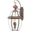 Applique extérieure Newbury 2 lumières cuivrée, verre