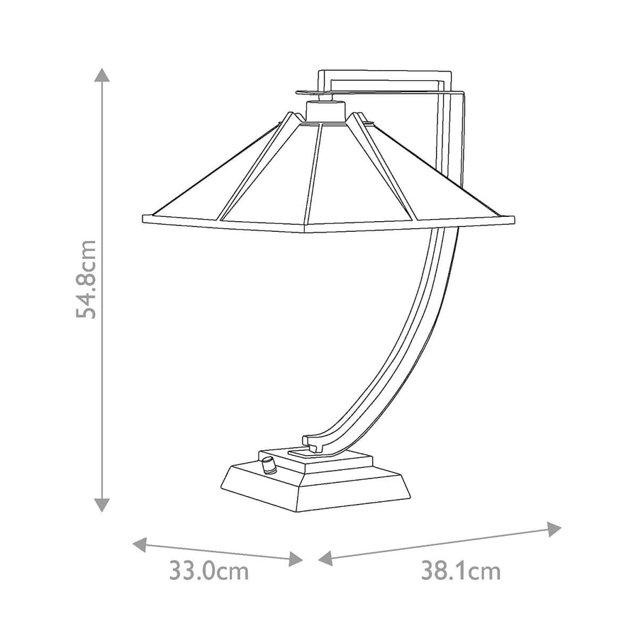 Lampe à poser Pomeroy bronze, verre