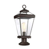 Lampadaire extérieur Ravine bronze, verre