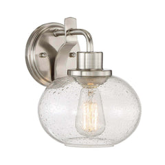 Applique murale Trilogy nickel satiné, verre