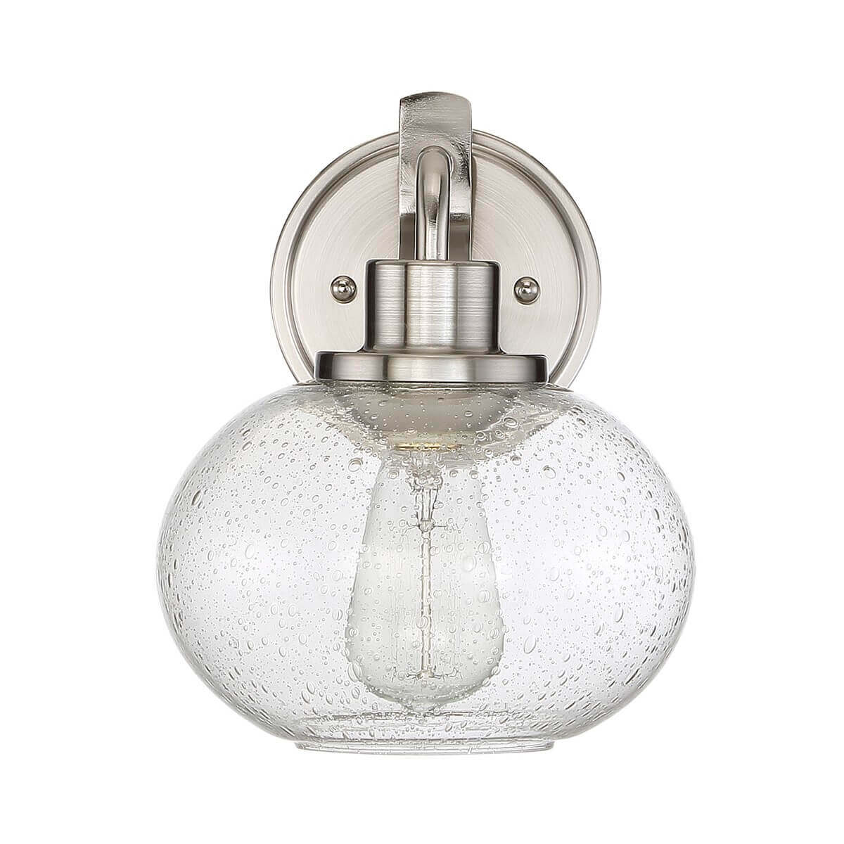 Applique murale Trilogy nickel satiné, verre