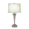 Lampe à poser Brooklyn nickel poli, lin