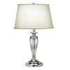 Lampe à poser Stuyvesant nickel poli, lin