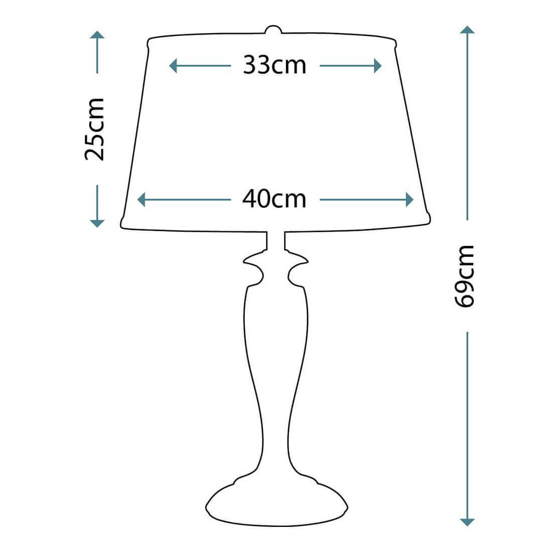 Lampe à poser Stuyvesant nickel poli, lin