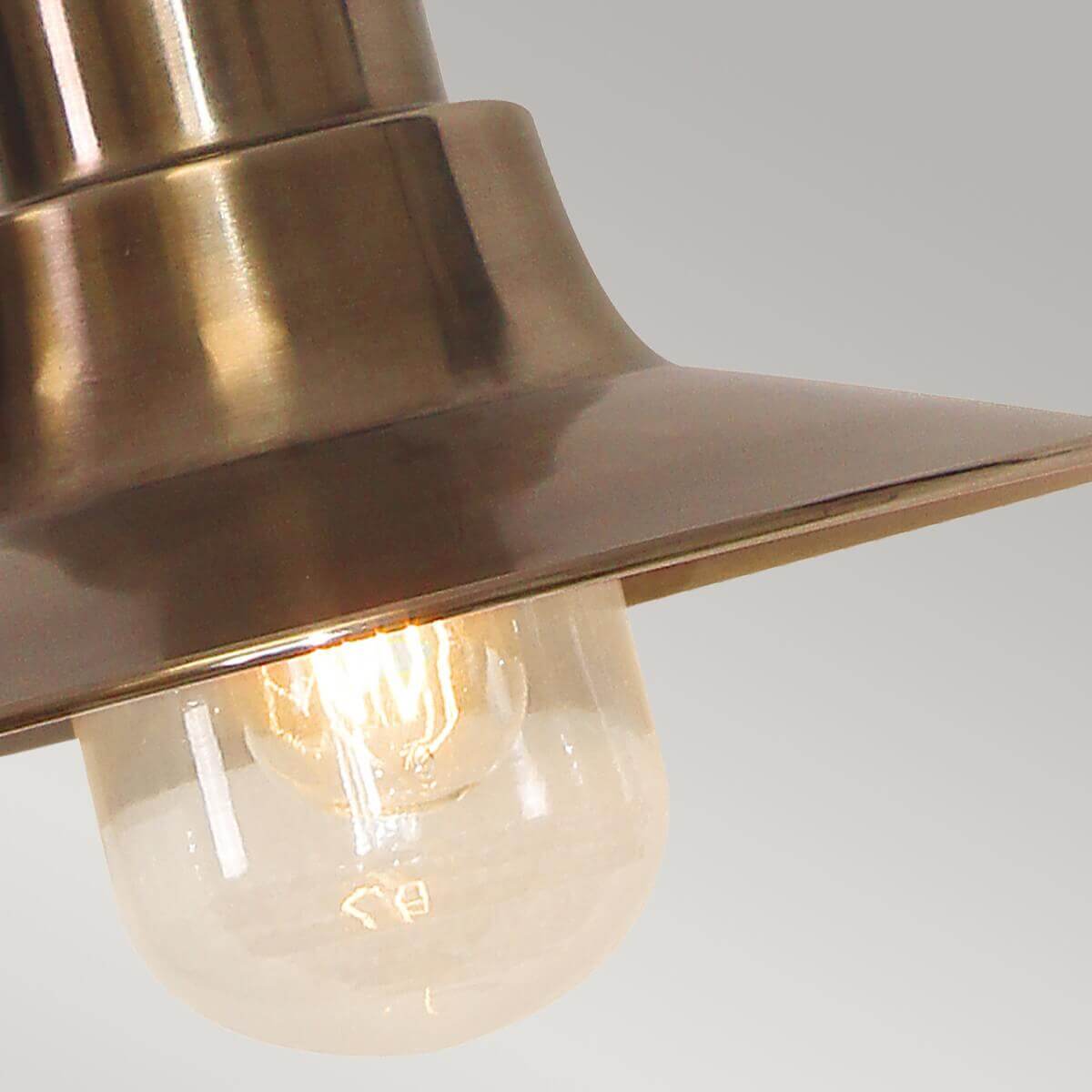 Suspension extérieure Sheldon laiton vieilli, verre