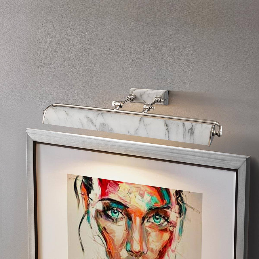 Applique murale Winchfield 4 lumières nickel poli et blanche, verre