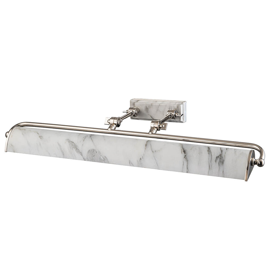 Applique murale Winchfield 4 lumières nickel poli et blanche, verre