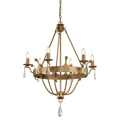 Lustre Windsor 6 lumières doré