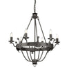 Lustre Windsor 6 lumières anthracite