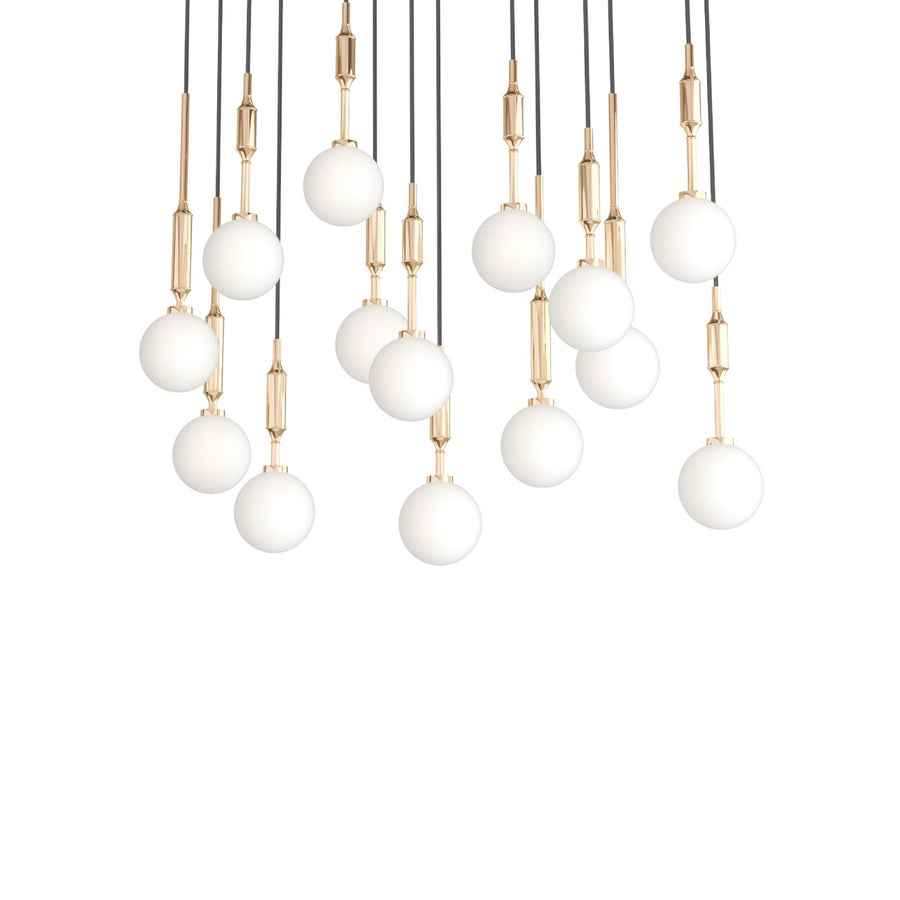 Suspension Ero XIV 80X25 dorée, verre