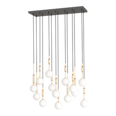 Suspension Ero XIV 80X25 dorée, verre