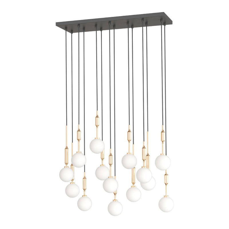 Suspension Ero XIV 80X25 dorée, verre