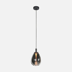 Black smoked glass drop pendant light, kitchen and dining room | Glimsy