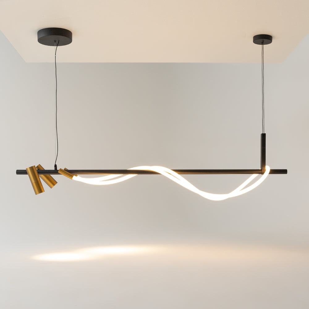 Tau black pendant light