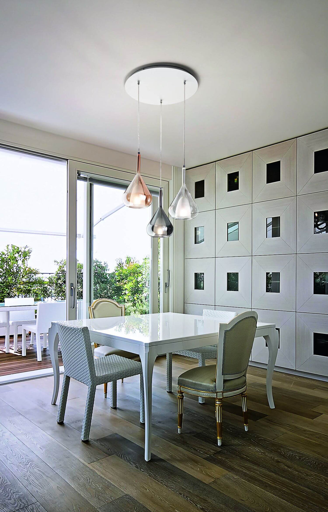 Suspension Lila 3 lumières ambrée (3481-47-297)