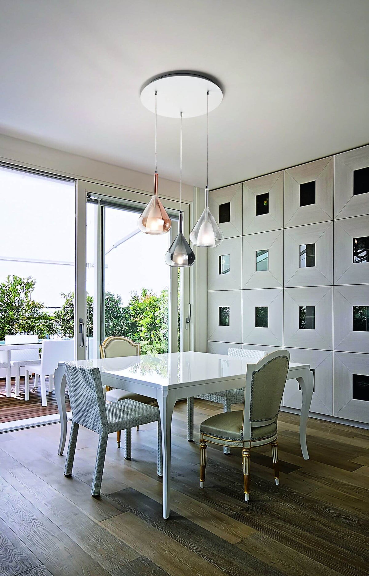 Suspension Lila 3 lumières ambrée (3481-47-297)