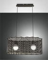 Suspension Glicine 2 lumières noire