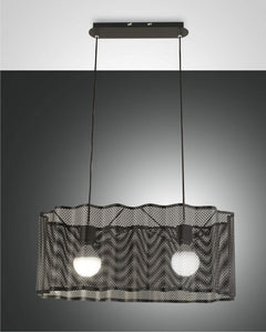 Suspension Glicine 2 lumières noire