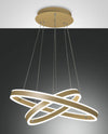 Suspension Palau dorée, Ø 60 cm