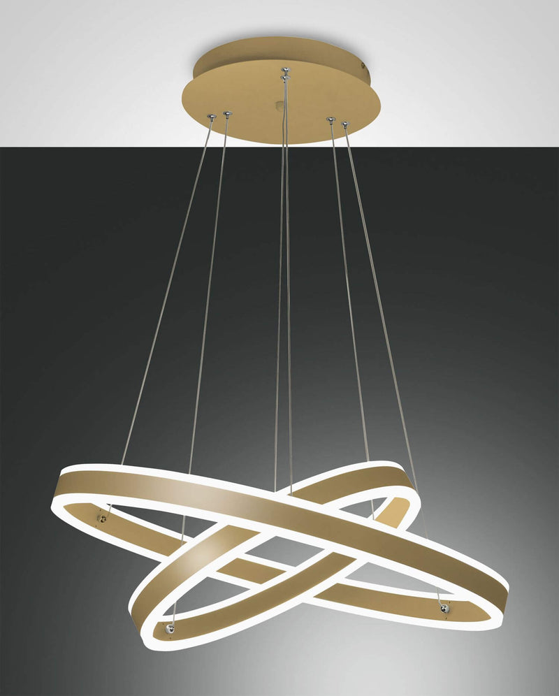 Suspension Palau dorée, Ø 60 cm