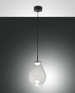 Suspension Noa transparente, verre