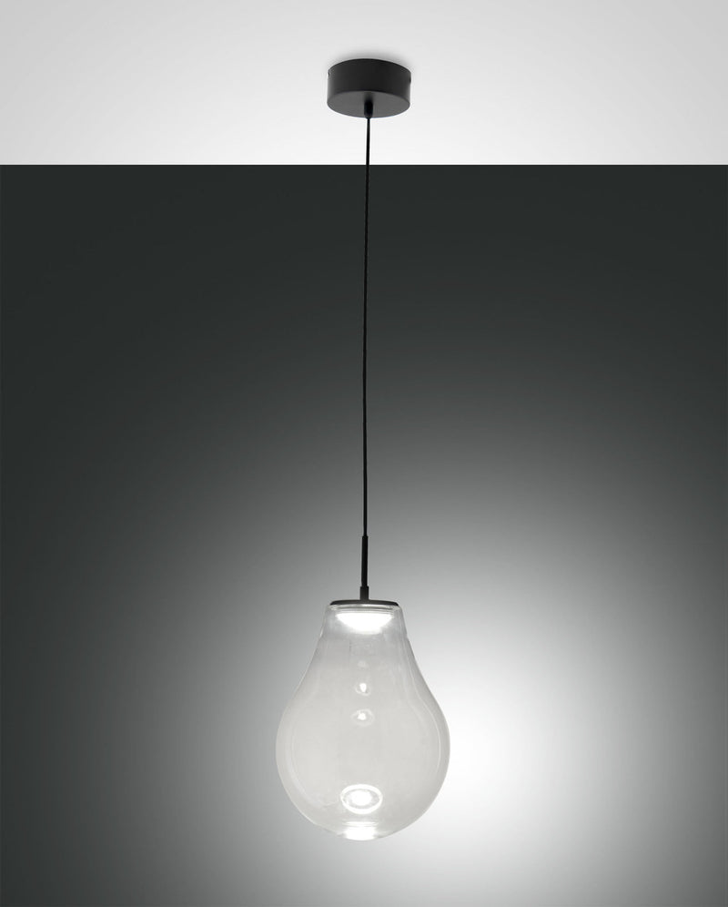 Suspension Noa transparente, verre