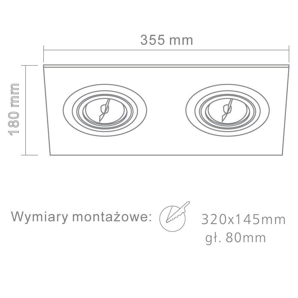 Spot encastrable Faro II aluminium brossé