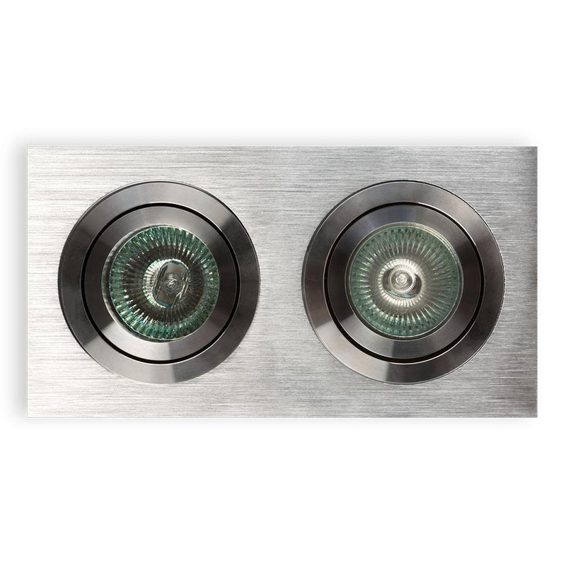 Spot encastrable Fasto II aluminium brossé