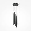 Black pendant light cascade