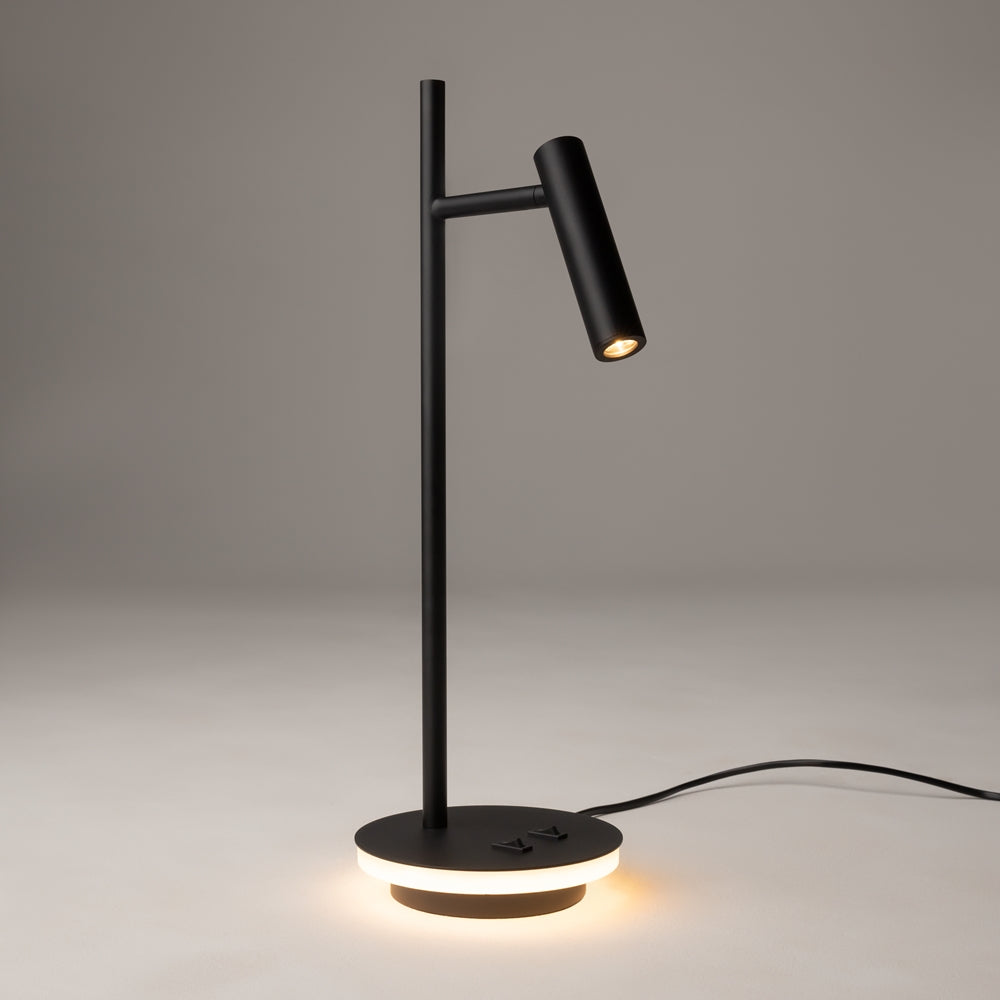 Black bedside lamp