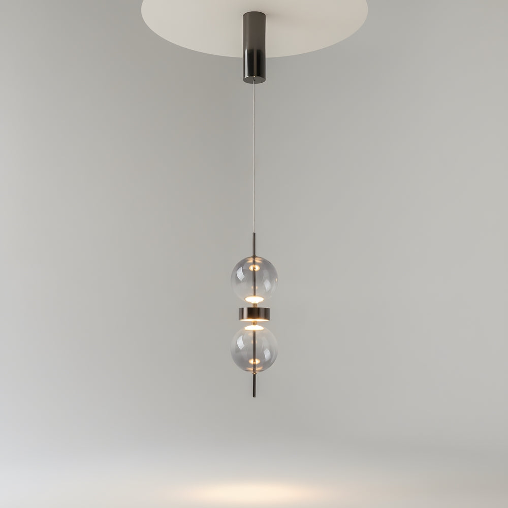 Double Moon Black Pendant Light