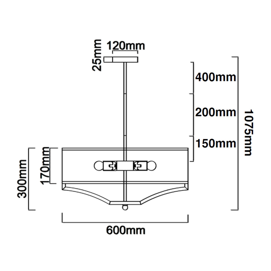 Suspension Gerdo, abat-jour tissu