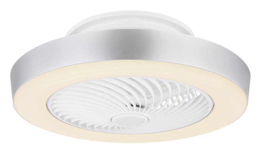 Ventilateur de plafond lumineux Gharra blanc