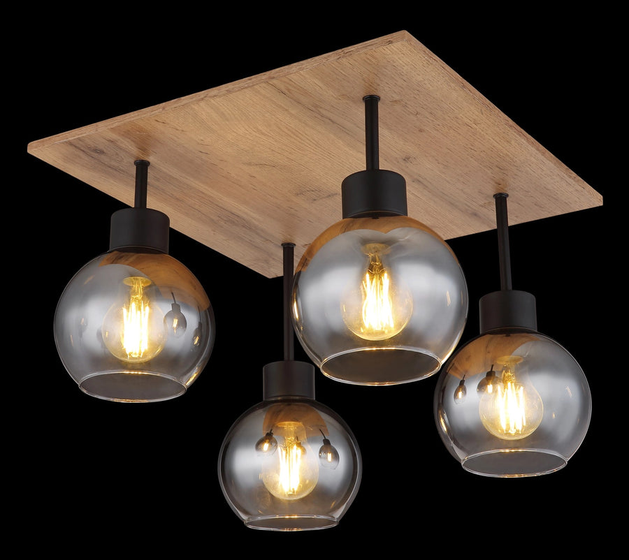Plafonnier Moitas noir mat